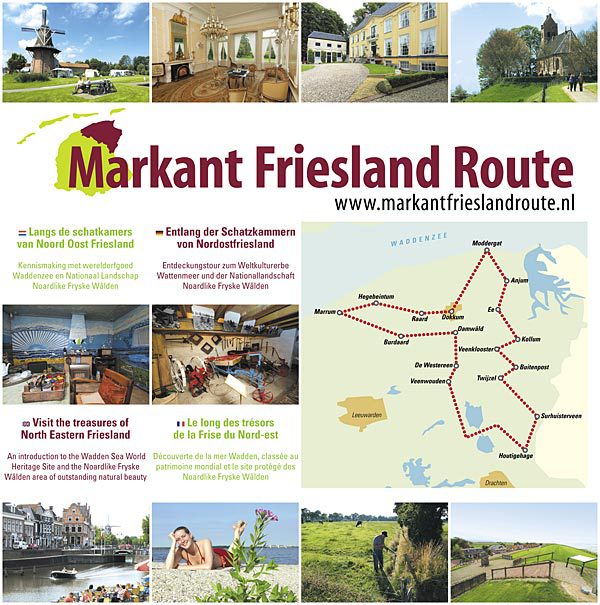 Eén van de dertien themastands brengt de attracties en verblijfsaccommodaties van Noordoost Friesland in beeld onder de naam Markant Friesland Route, een nieuwe fiets- en autoroute langs 21 musea. 