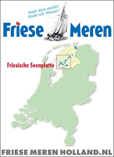 Zo kunnen buitenlanders in één oogopslag zien waar de Friese meren liggen.