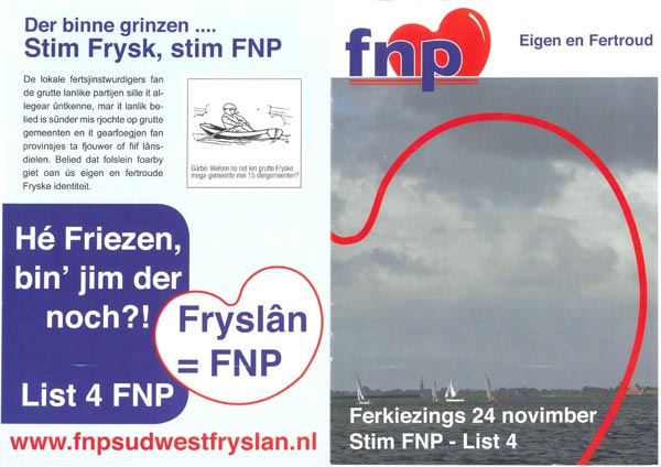 De gewraakte folder van de FNP.