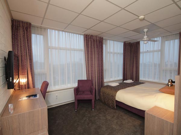 De gerenoveerde kamers van het Eurohotel in Leeuwarden.