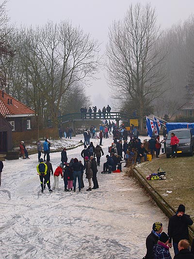 Bartlehiem op de mistige zondag 12 februari 2012, de dag dat de dooi inzette, tevens de reden waarom de Elfstedentocht van 2012 niet doorging.