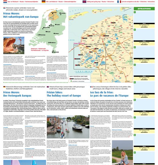 Friesland Holland maakt gedetailleerde vaar- en fietskaart ‘Friese Meren’