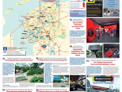 Gloednieuwe toeristenkaart met fiets- en vaarroutes, knooppunten, 80 beleefterrassen en 193 bezienswaardigheden