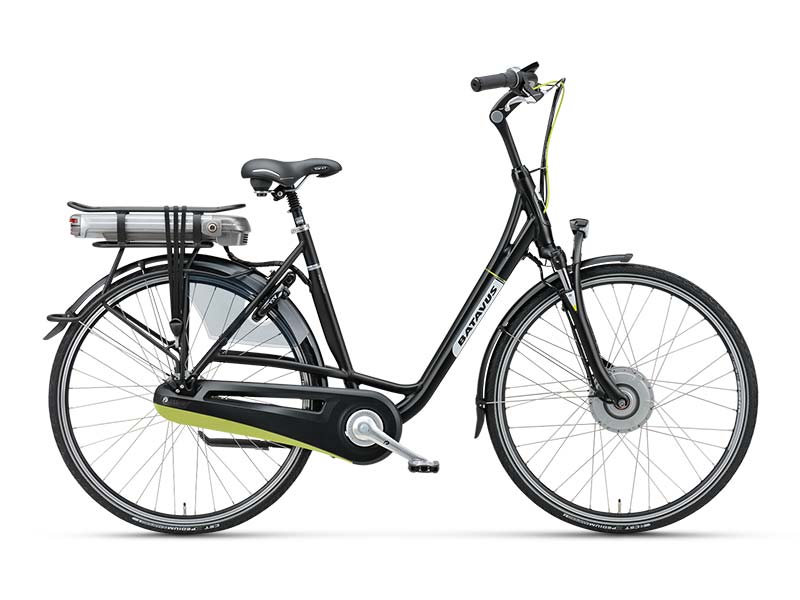 Veel fiets met hoogwaardige technologie voor relatief weinig geld, de Batavus Monaco E-go Ltd. Zeer comfortabele e-bike met stille voorwielmotor. Limited edition met acht versnellingen en een 400 Wh accu. €1.999,-.