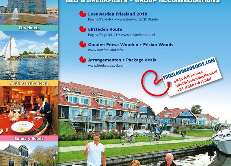 Nieuwe hotelgids en websites van Friesland Holland klaar voor feestjaar 2018