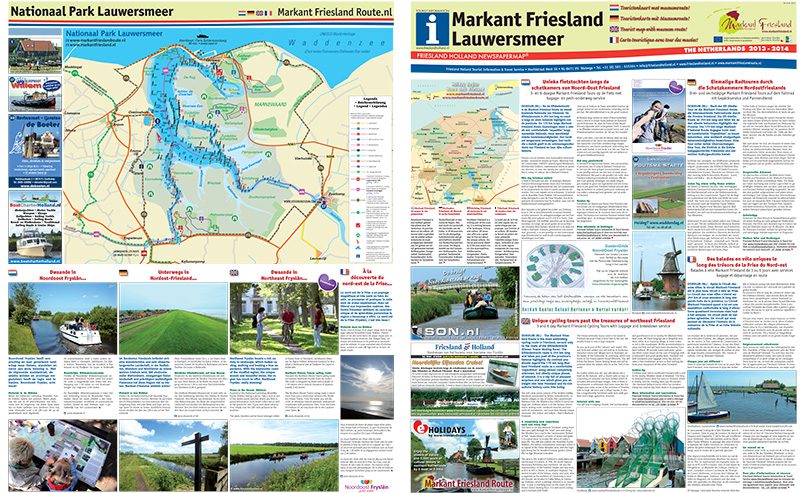 De nieuwe toeristenkaart van Noordoost Friesland.