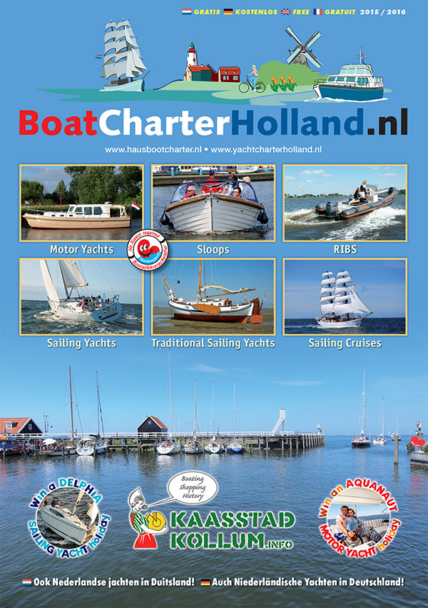 In de nieuwe Boat Charter Holland gids staan vier nieuwe jachtverhuurbedrijven: Tornado Sailing uit Makkum, Yachtcharter Leeuwarden, Yachtcharter Sneek en Sailcharter Friesland.