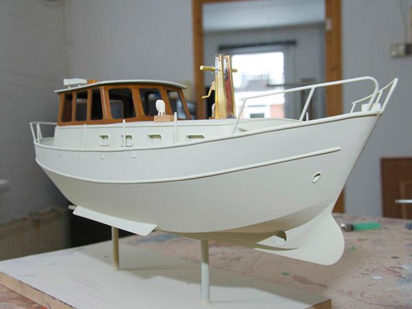 Het model in aanbouw.