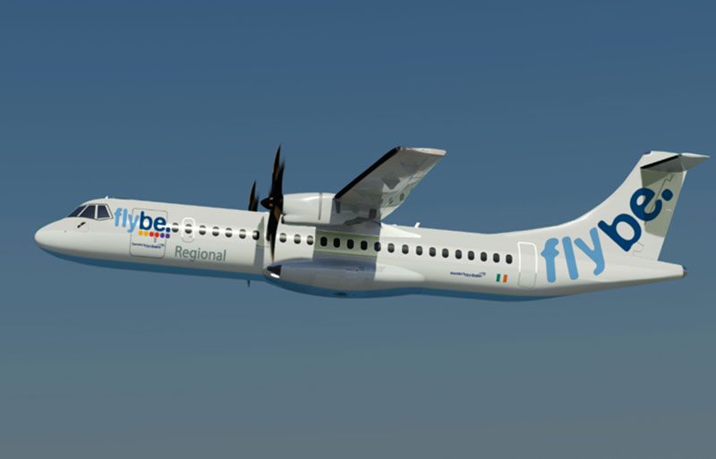 Een ATR 72 van Flybe.