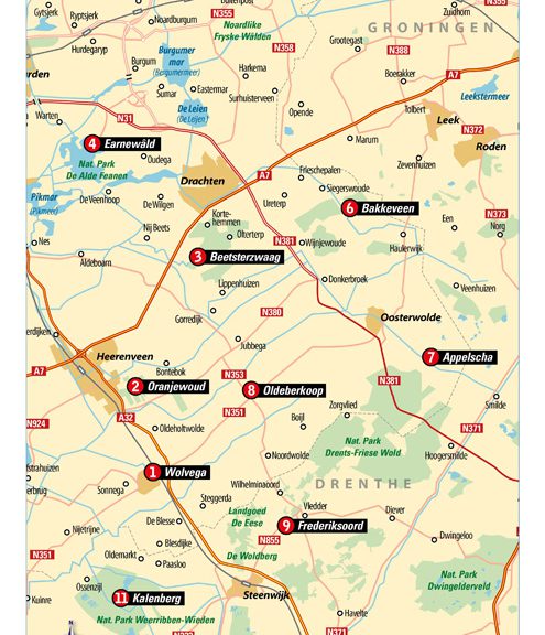 Zusje van Elfstedentocht: Elfdorpenroute door Friese Wouden, Drenthe en Overijssel